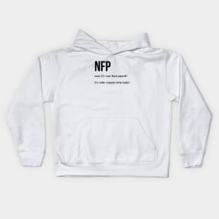 NFP Definition (Black) Kids Hoodie